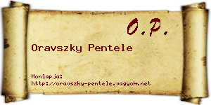 Oravszky Pentele névjegykártya